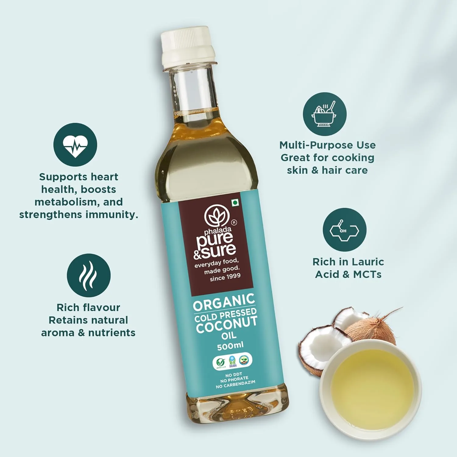 Pure and Sure Organic Coconut Oil Cold Pressed-3
