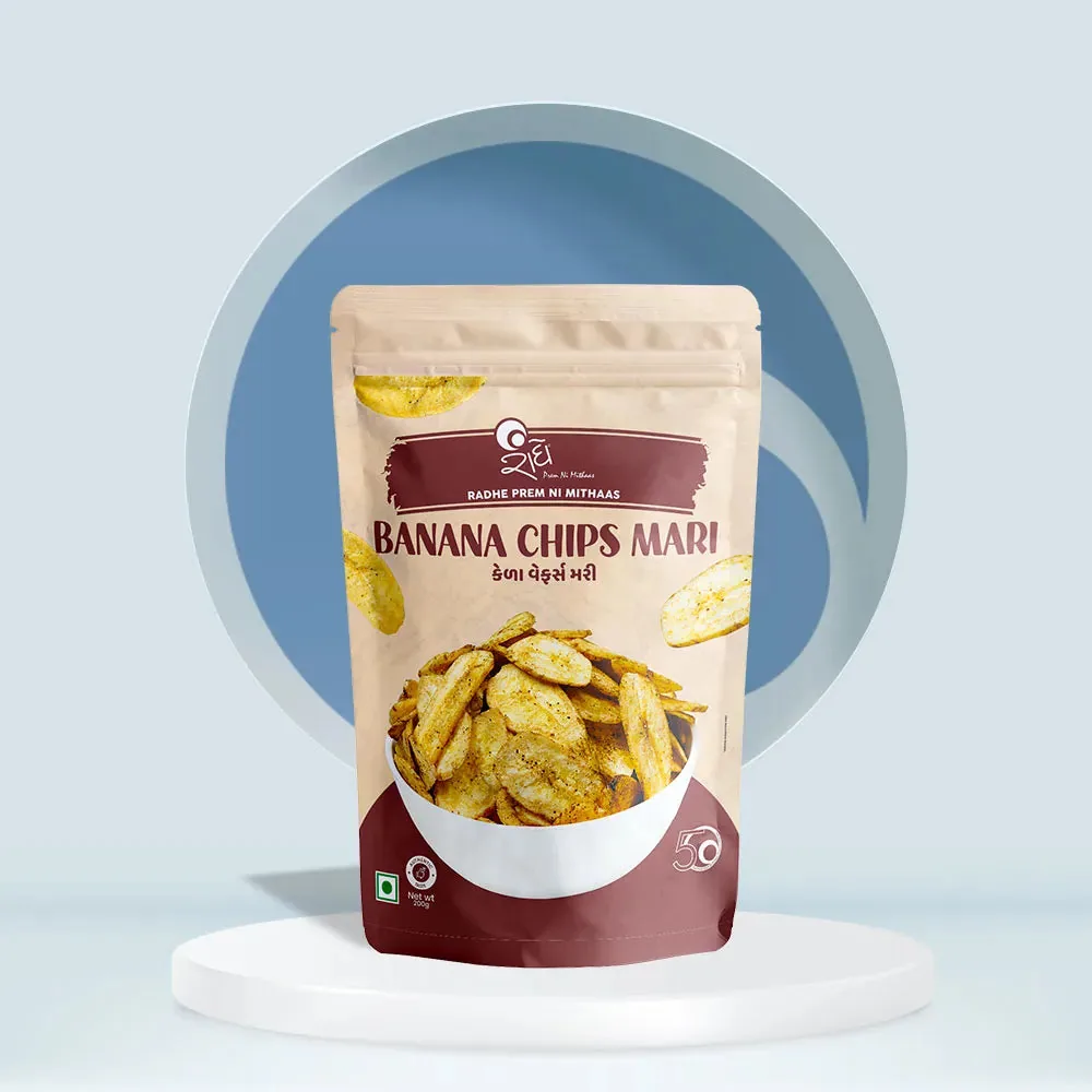 Radhe Prem Ki Mithaas Banana Chips Mari | Black Pepper Wafers | Traditional Crispy Snack 200 gm