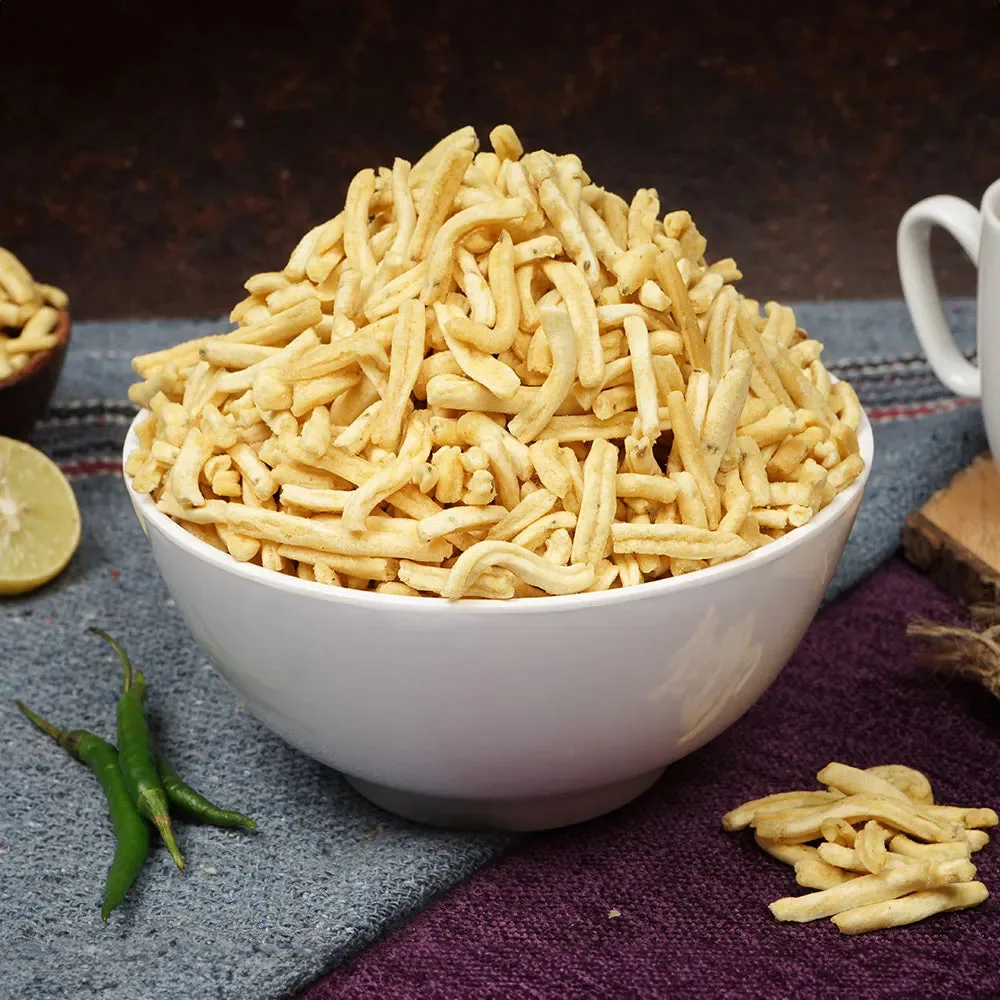 Radhe Prem Ki Mithaas Jina Gathiya | Thin Crisp Besan Namkeen | Authentic Gujarati Snack 200 gm