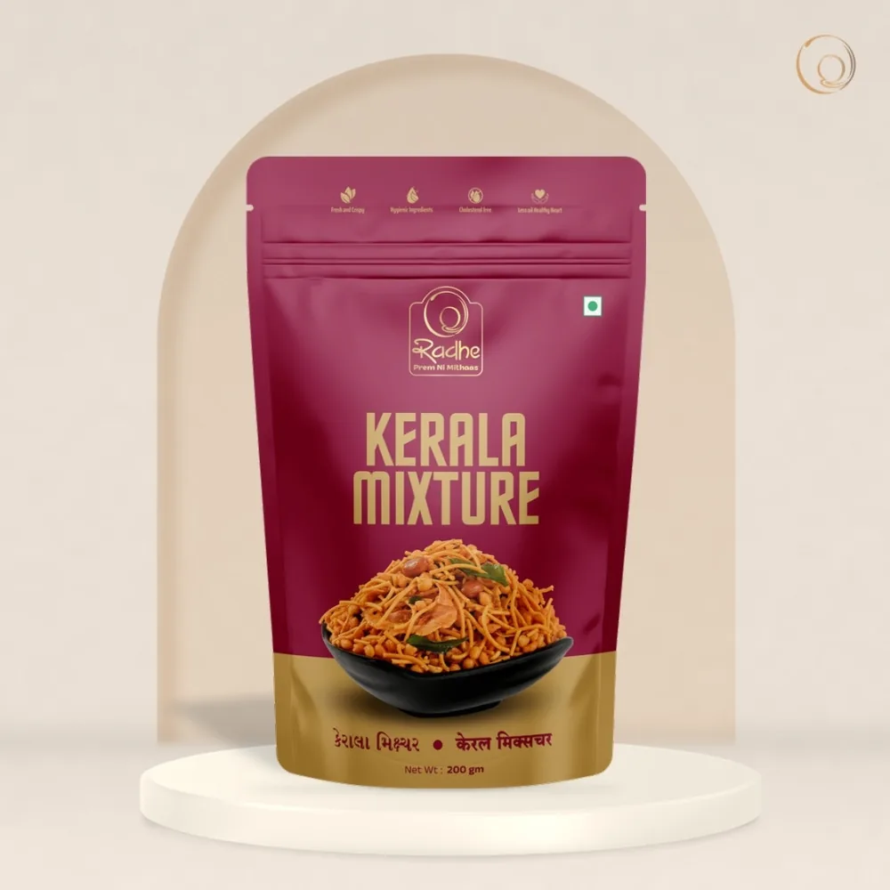 Radhe Prem Ki Mithaas Kerala Mixture | Spicy South Indian Namkeen | Authentic Curry Leaf & Coconut Crunch 200 gm