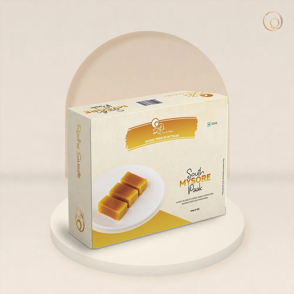 Radhe Prem Ki Mithaas South Mysore Paak | Soft Ghee Sweet | Traditional Indian Mithai 250 gm