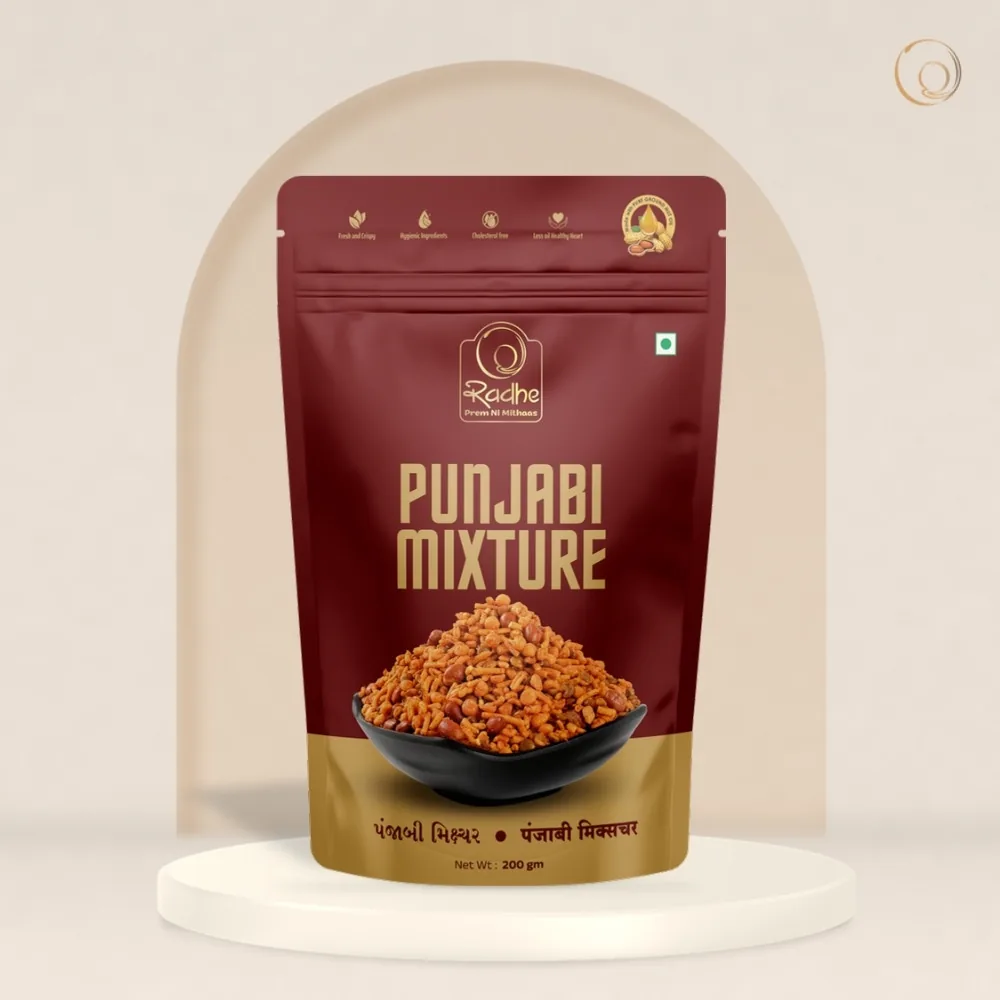 Radhe Prem Ki Mithaas Punjabi Mixture | Crunchy Spicy Namkeen | Traditional North Indian Savory Snack Mix 200 gm