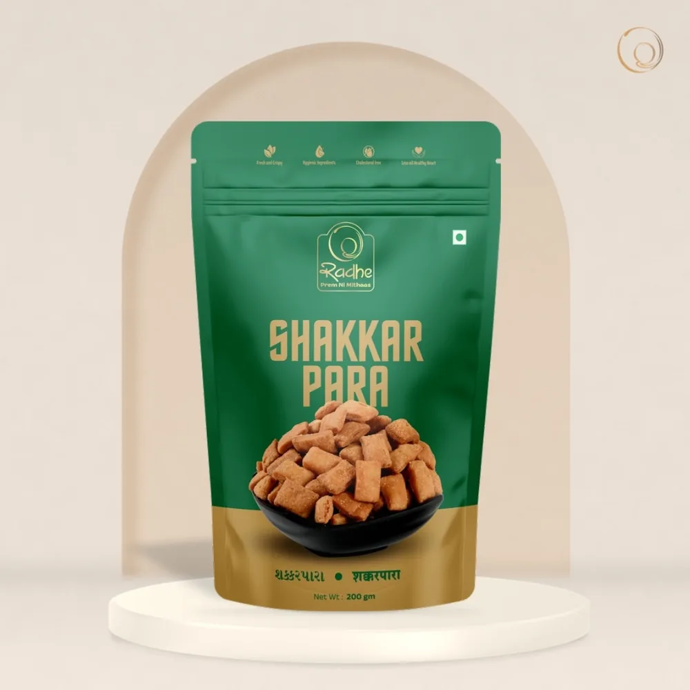 Radhe Prem Ki Mithaas Shakkar Para | Authentic Diamond Sweet Bites | Traditional Tea-Time Snack 200 gm