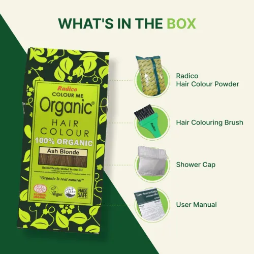 Radico Organic Hair Colour | 100% Herbal Hair Dye | Natural Grey Coverage-1