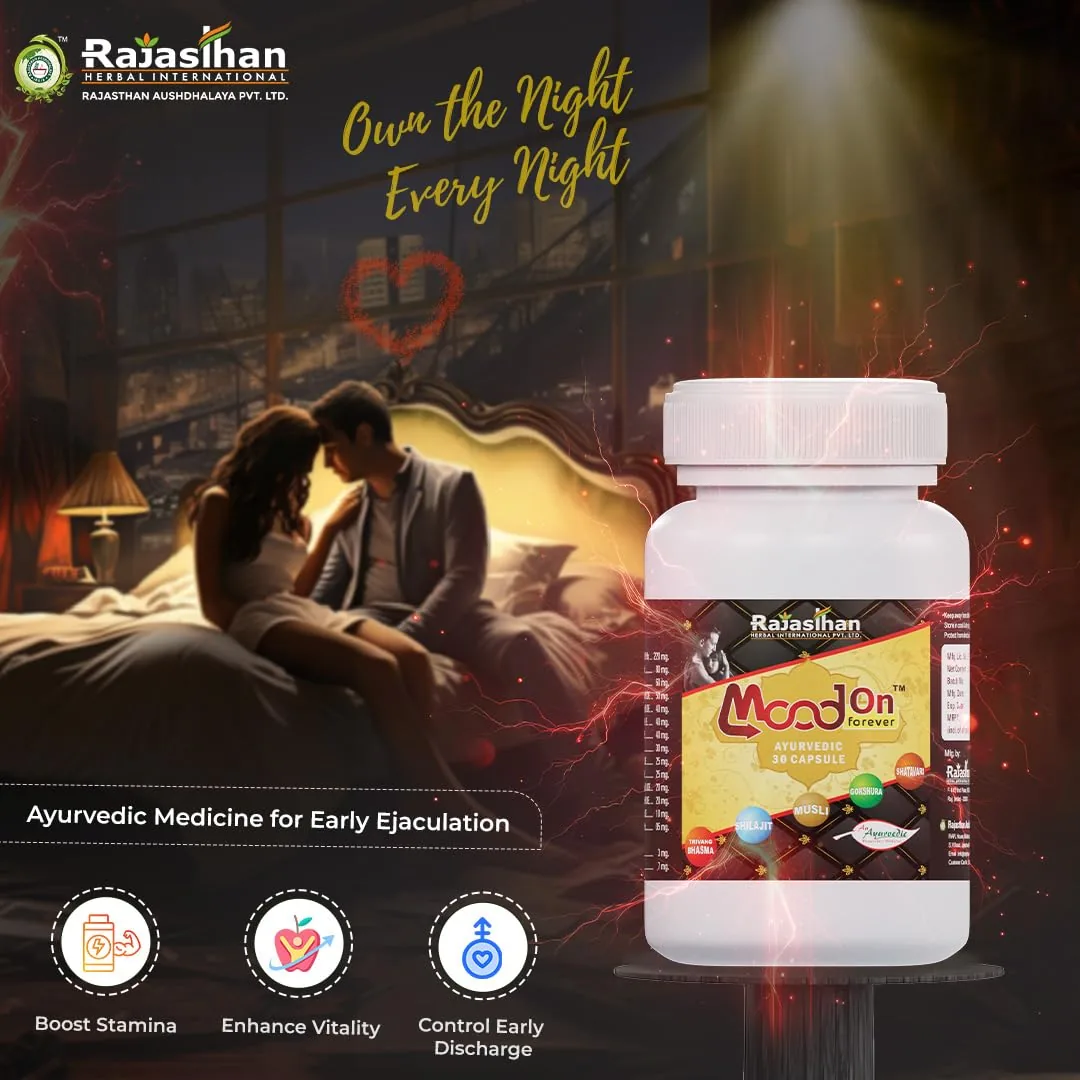 Rajasthan Herbals International Mood On Forever Capsules | Ayurvedic Vitality Supplement | Stamina & Energy Booster-6