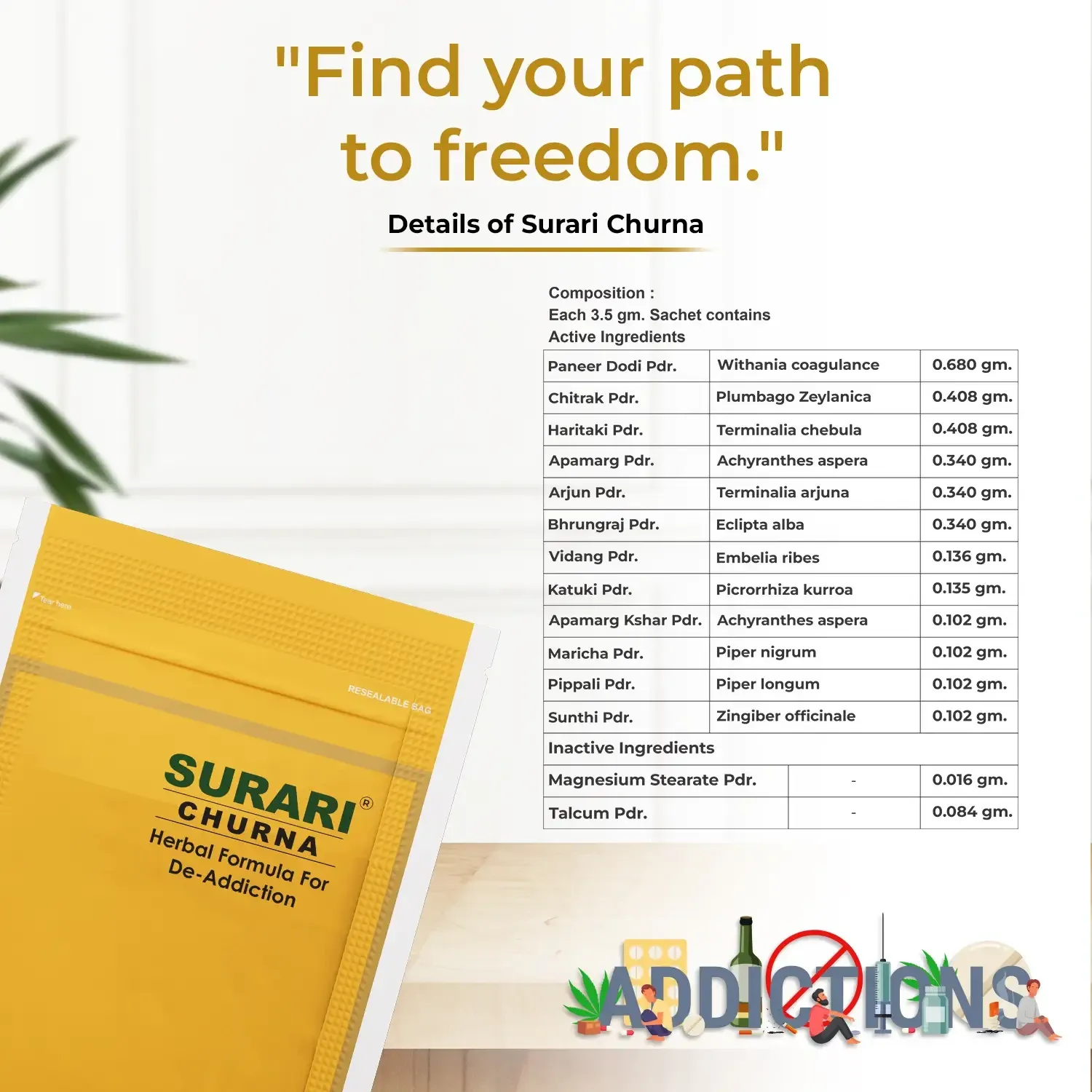 Rajasthan Herbals International Surari Churna | Ayurvedic De-Addiction Support | Natural Detox Formula-3