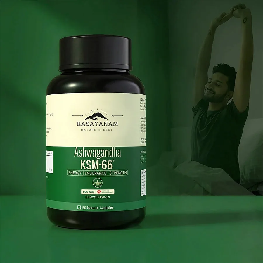 Rasayanam Ashwagandha KSM-66 Capsules | Pure Root Extract Supplement | Stress & Recovery Support-2