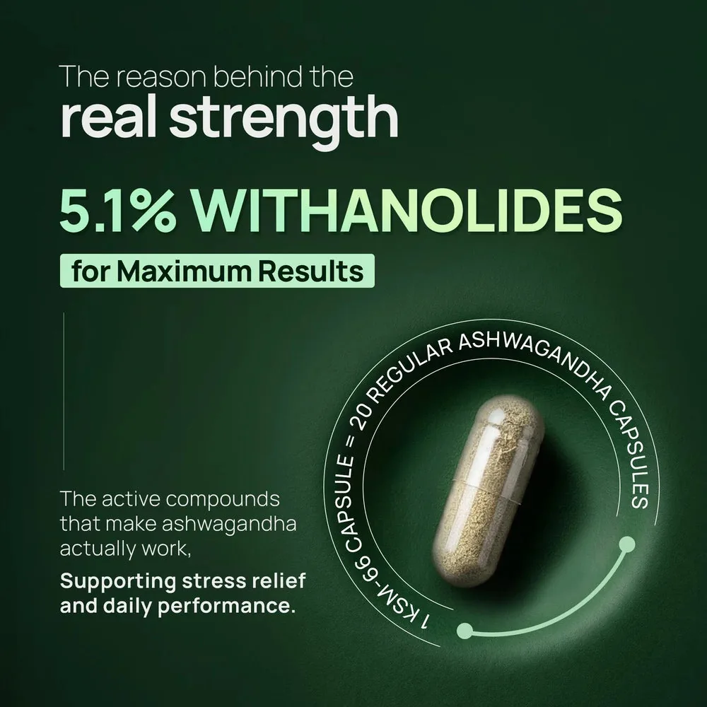 Rasayanam Ashwagandha KSM-66 Capsules | Pure Root Extract Supplement | Stress & Recovery Support-4