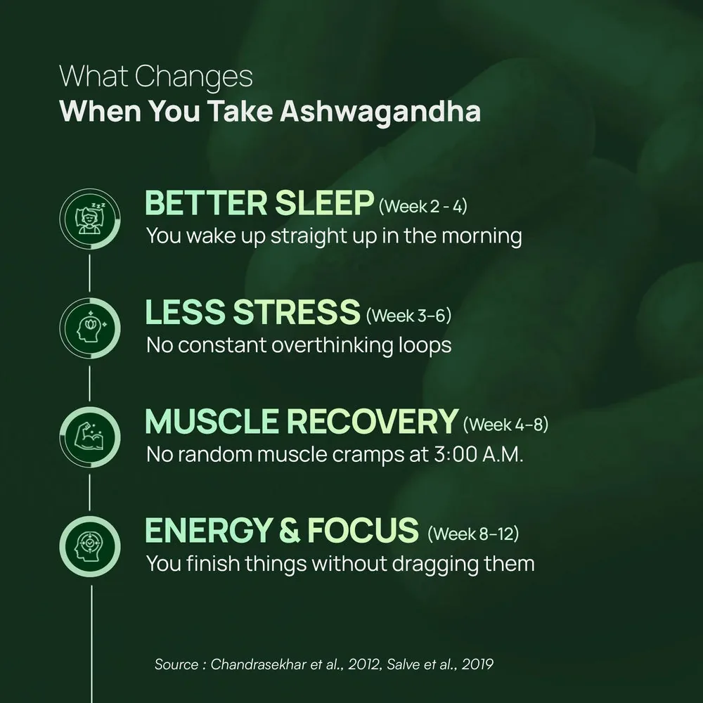 Rasayanam Ashwagandha KSM-66 Capsules | Pure Root Extract Supplement | Stress & Recovery Support-6