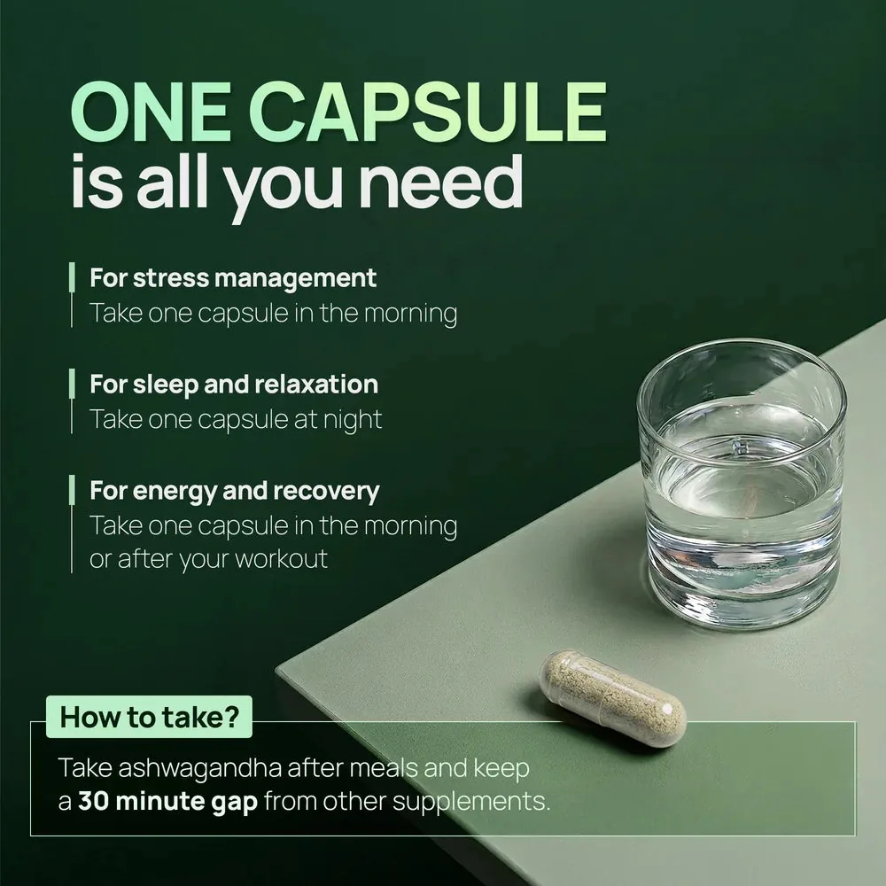 Rasayanam Ashwagandha KSM-66 Capsules | Pure Root Extract Supplement | Stress & Recovery Support-8