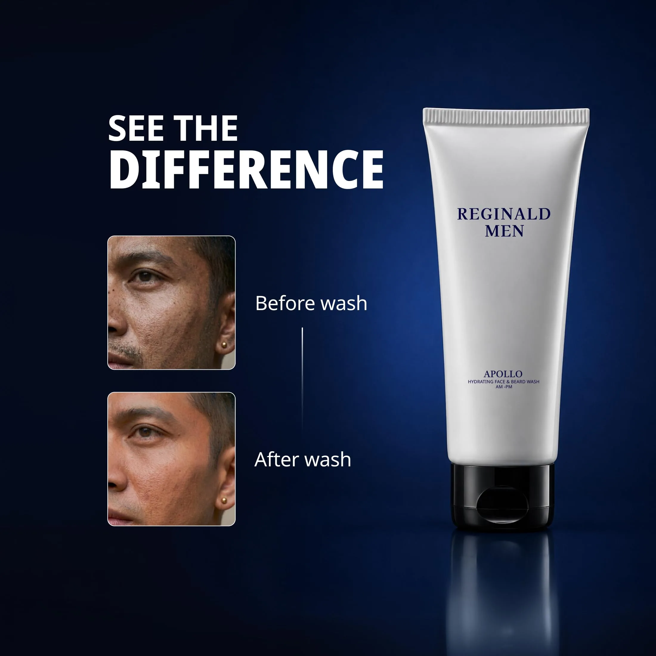Reginald Men Apollo Brightening Face Wash | Cream-Based Face and Beard Cleanser | Sulphate-Free Daily Grooming-2