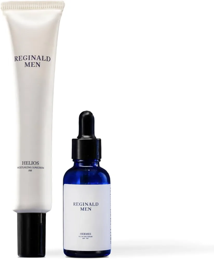 Reginald Men De-Tan Duo Men's Sunscreen SPF 50 PA++++ | Sun Protection & Skin Repair Kit Reginald Men De-Tan Duo Men's Sunscreen SPF 50 PA++++ | Sun Protection & Skin Repair Kit - Combo of 2