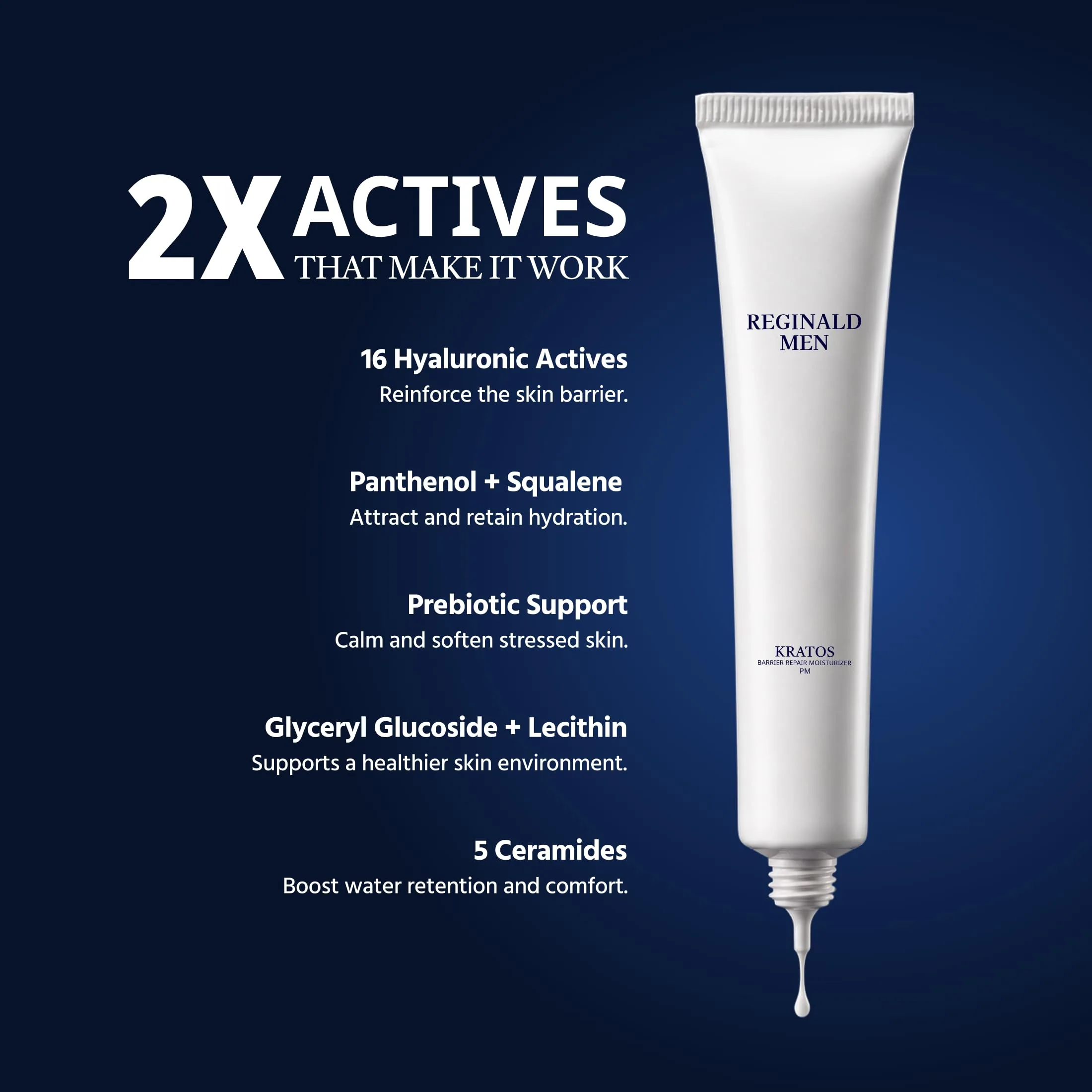 Reginald Men Gel Kratos Strengthening Moisturizer | Lightweight Gel-Cream | Fragrance-Free Hydration-3