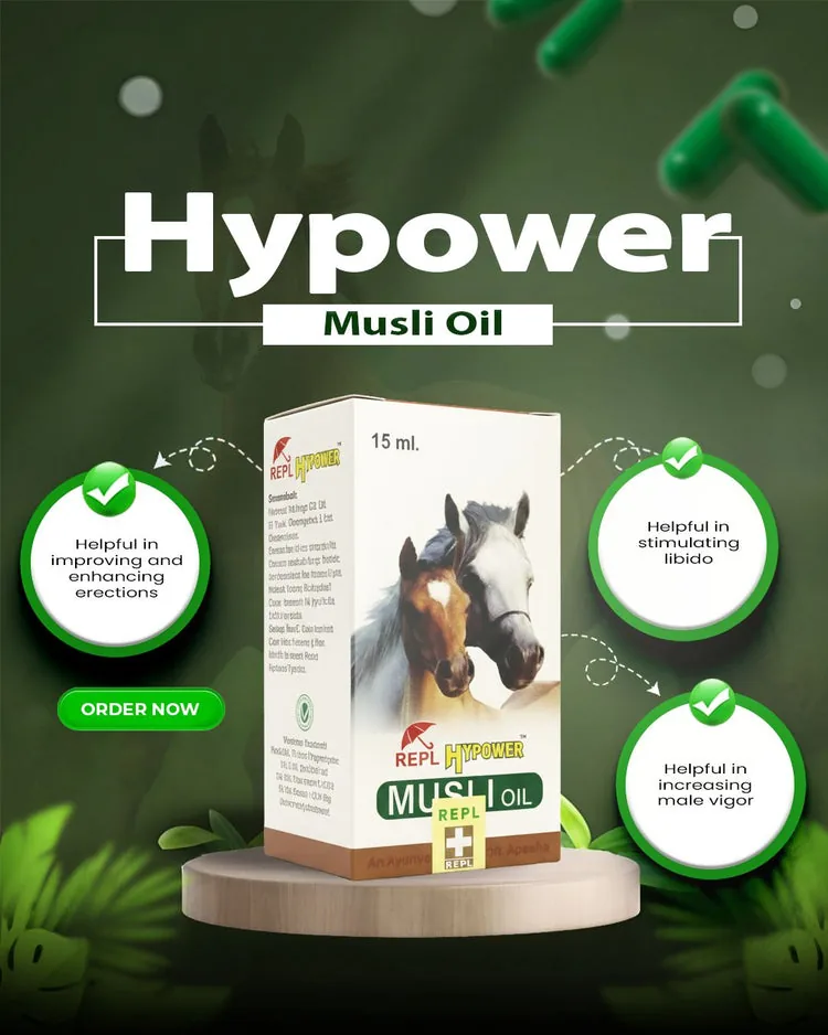 Repl Hypower Musli Oil | Ayurvedic Massage Oil for Men | Vigor and Vitality Support-3