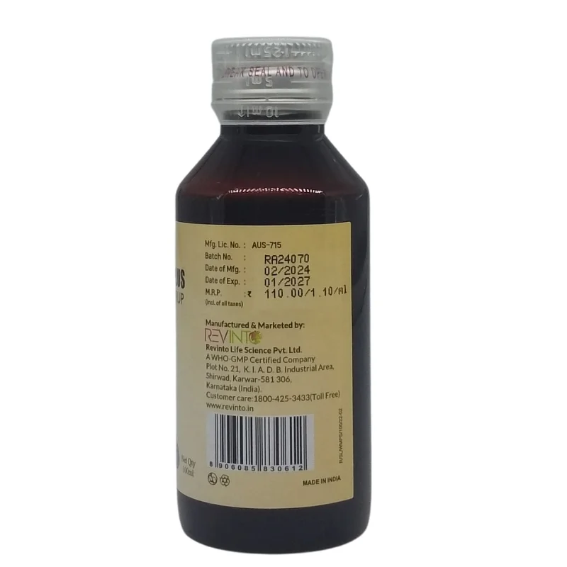 Revinto Wormicid Plus Syrup | Ayurvedic Digestive Tonic | Natural Gastrointestinal Support-3
