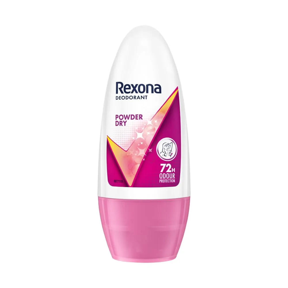 Rexona Powder Dry Underarm Roll On Deodorant For Women | 48H Sweat Guard | Alcohol-Free Odour Protection-1