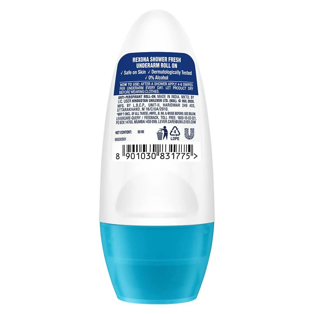 Rexona Shower Fresh Underarm Roll On Deodorant For Women | Antiperspirant Roll-On | 48-Hour Odour and Sweat Protection-2