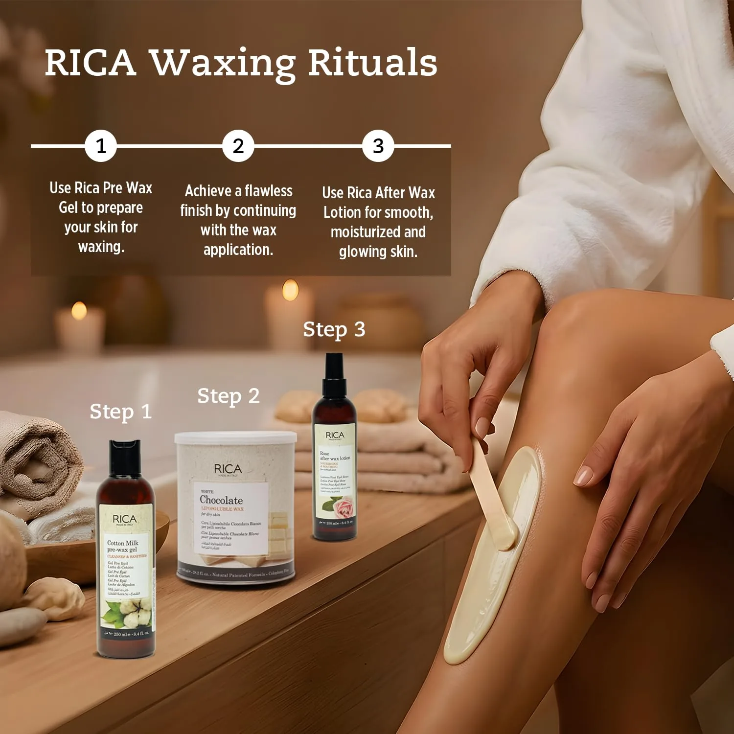 Rica White Chocolate Liposoluble Wax for Dry Skin | Natural Beeswax Hair Removal | Moisturizing & Nourishing Formula-6