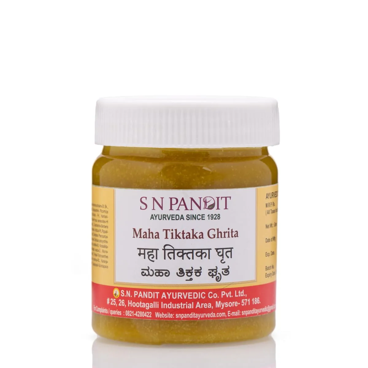 S N Pandit Ayurveda Maha Tiktaka Ghrita