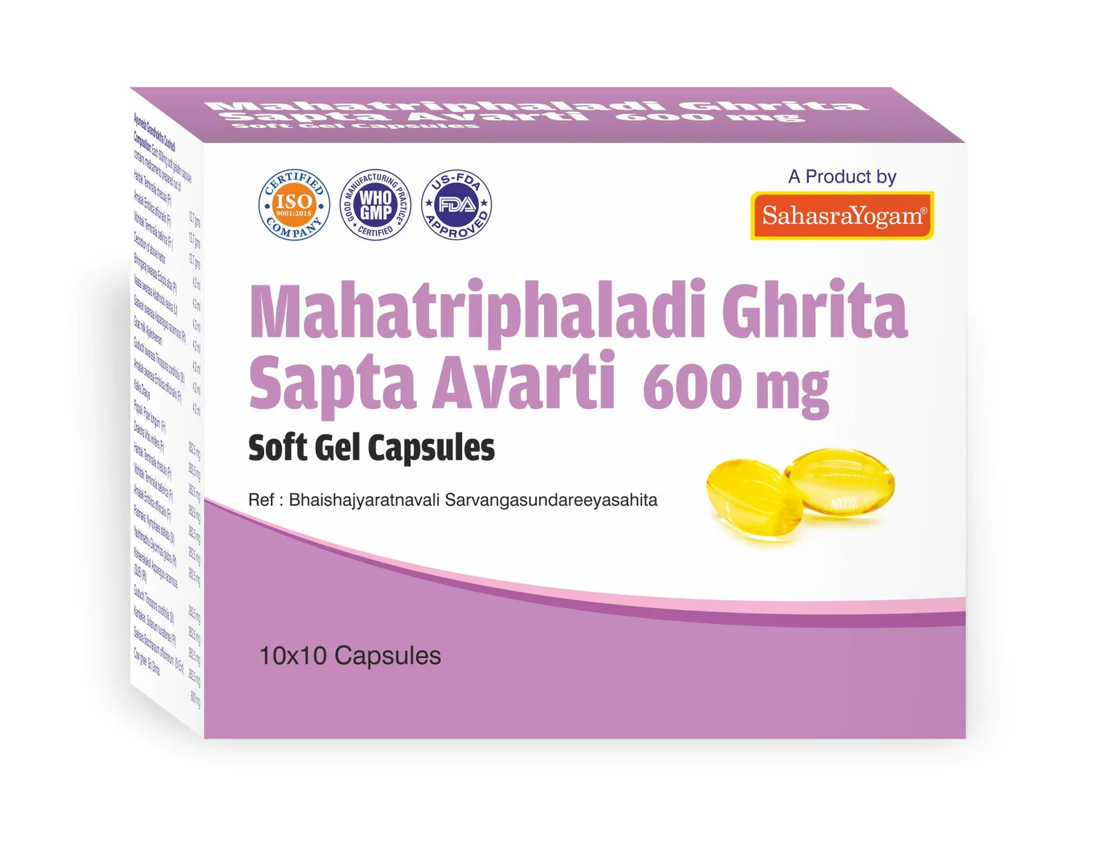 Sahasrayogam Mahatriphaladi Ghritam Saptavarti Capsules