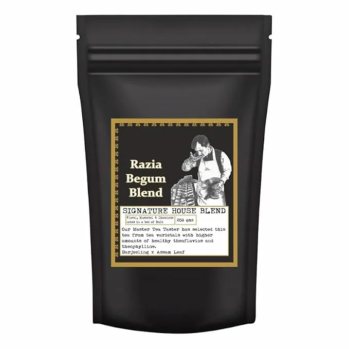 Sancha Razia Begum Blend Darjeeling + Assam Leaf Black Tea - Strong Kadak Regular Sancha Razia Begum Blend Darjeeling + Assam Leaf Black Tea - Strong Kadak Regular--250 gm (Pack of 4)