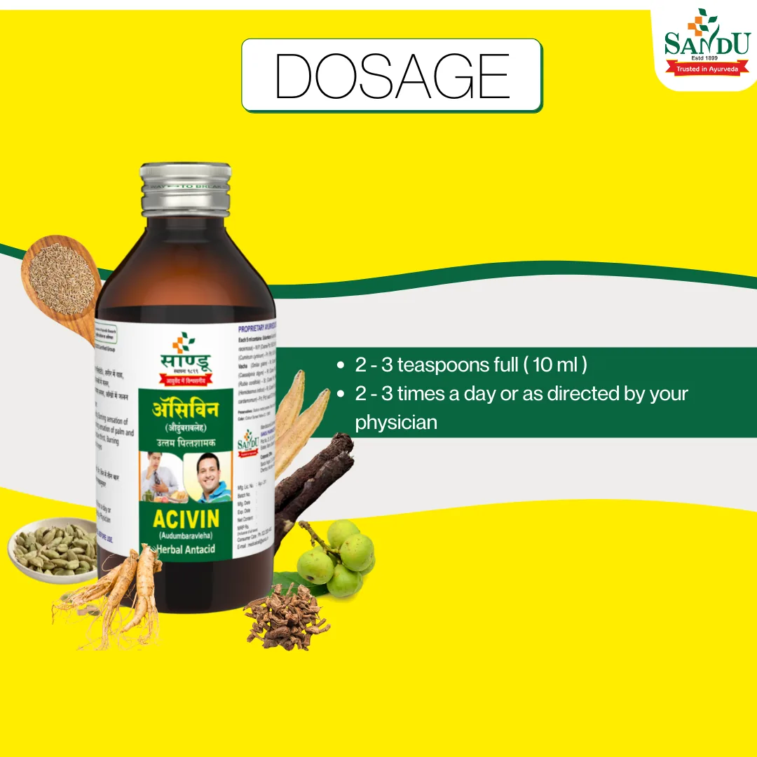 Sandu Acivin Audumbaravleha | Ayurvedic Antacid Syrup | Natural Acidity & Heartburn Relief-2