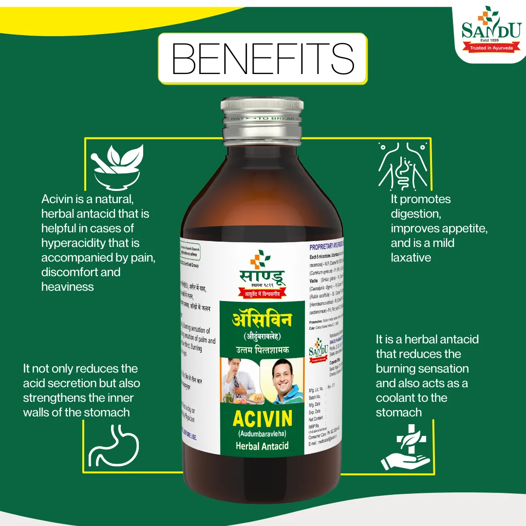 Sandu Acivin Audumbaravleha | Ayurvedic Antacid Syrup | Natural Acidity & Heartburn Relief-3