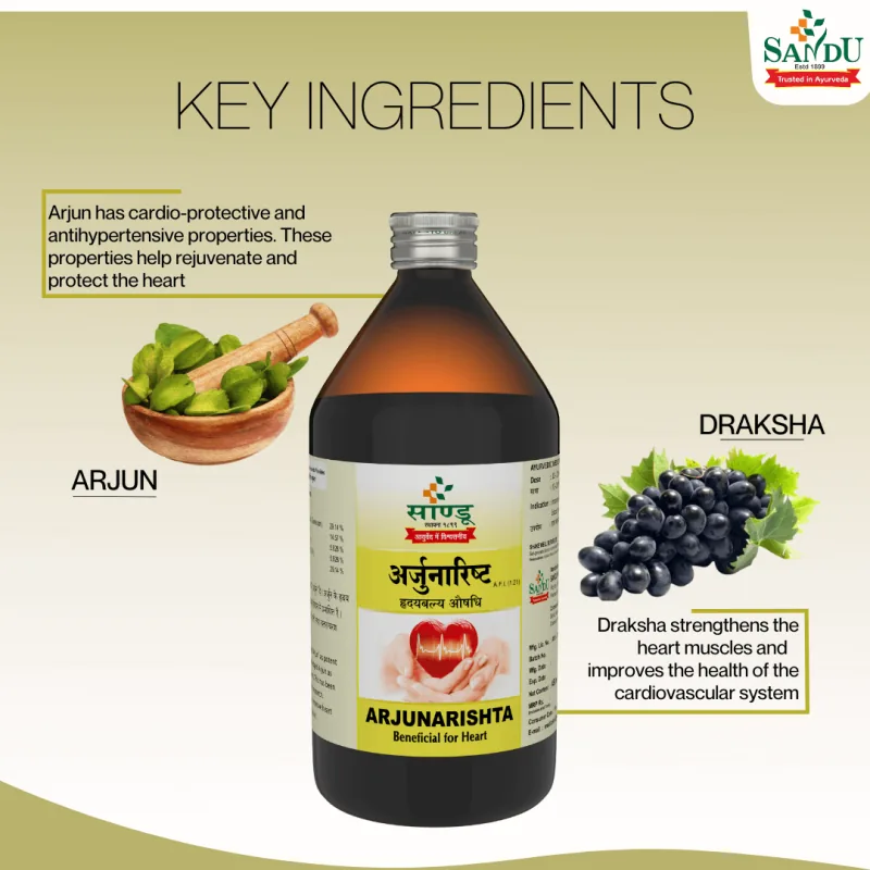 Sandu Arjunarishta | Traditional Ayurvedic Cardioprotective Tonic | Heart Muscle & Circulation Support-1