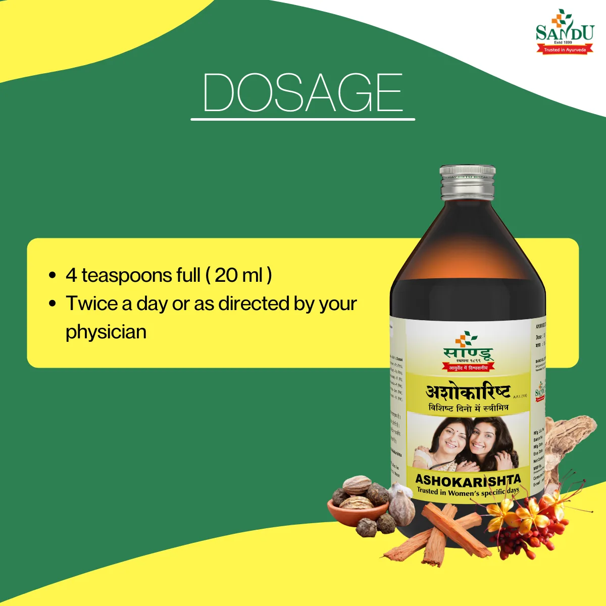 Sandu Ashokarishta | Ayurvedic Uterine Tonic | Hormonal Balance & Menstrual Support-4