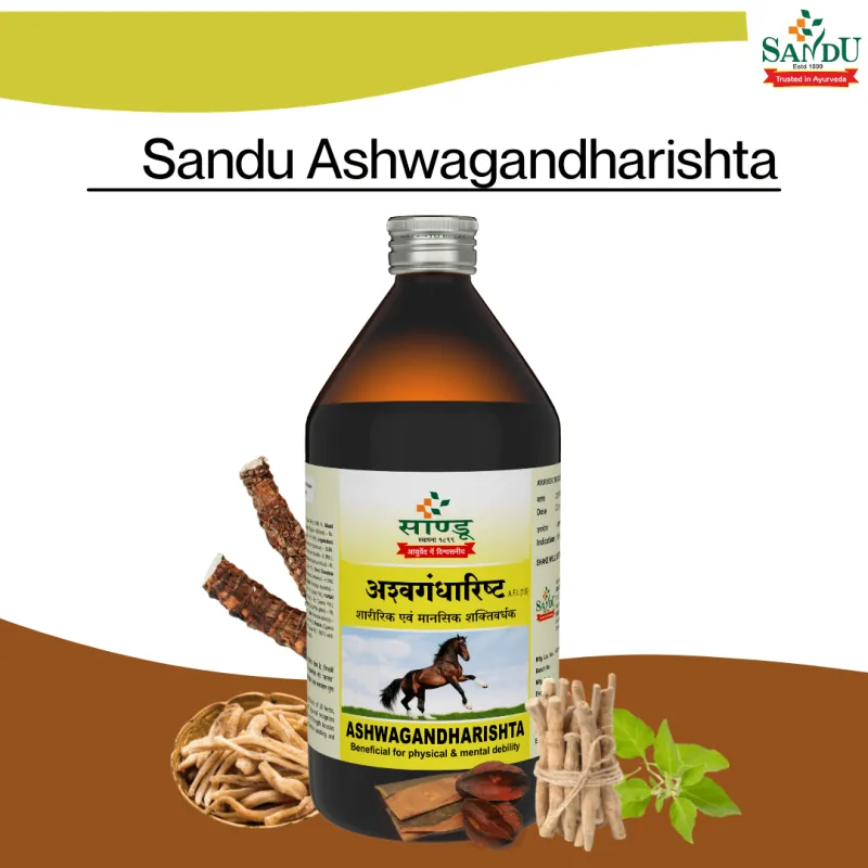 Sandu Ashwagandharishta | Ayurvedic Nerve Tonic | Stress Relief & Vitality-4