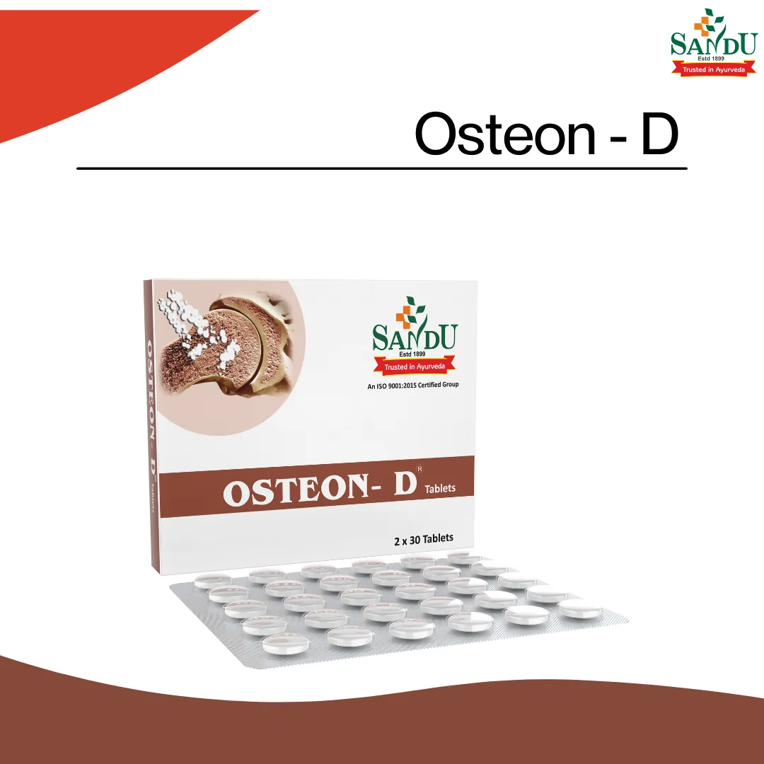Sandu Osteon-D Tablets | Ayurvedic Calcium Supplement | Bone & Joint Support-5