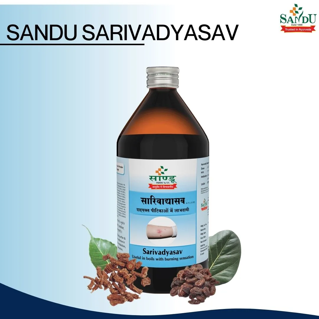 Sandu Sarivadyasav | Ayurvedic Blood Purifier | Herbal Tonic for Skin and Liver Health-2