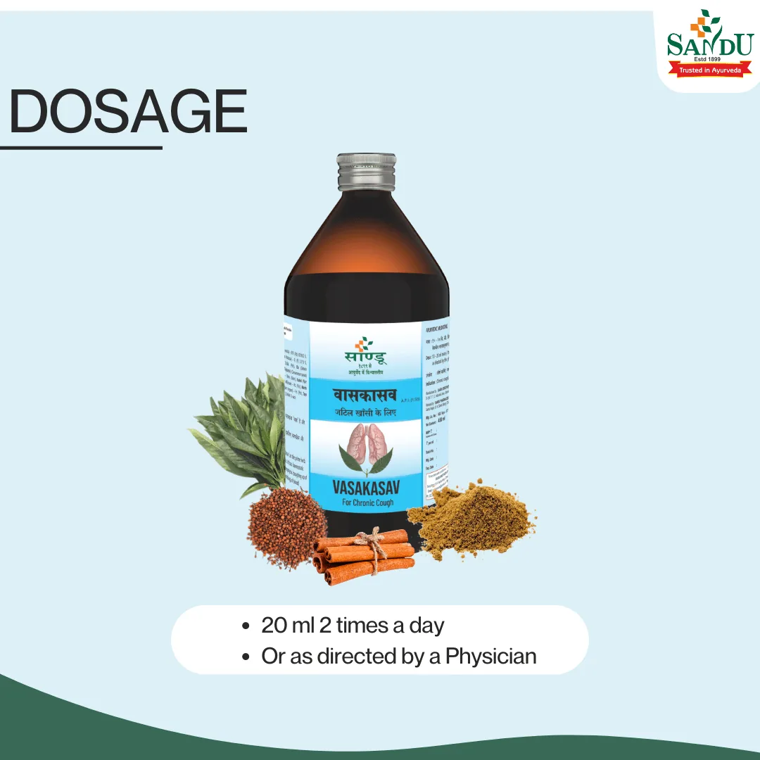 Sandu Vasakasav Syrup | Ayurvedic Respiratory Tonic | Natural Lung & Throat Support-2