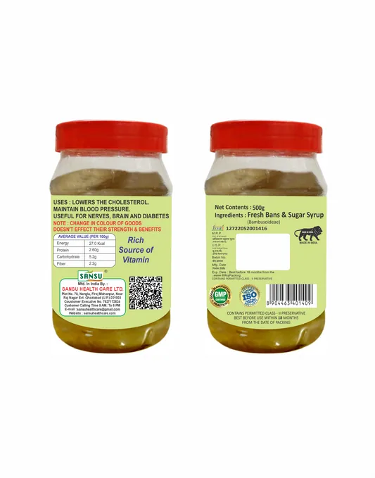 Sansu Bans Murabba | Sweet Bamboo Shoot Preserve | Traditional Honey Infused Recipe-2