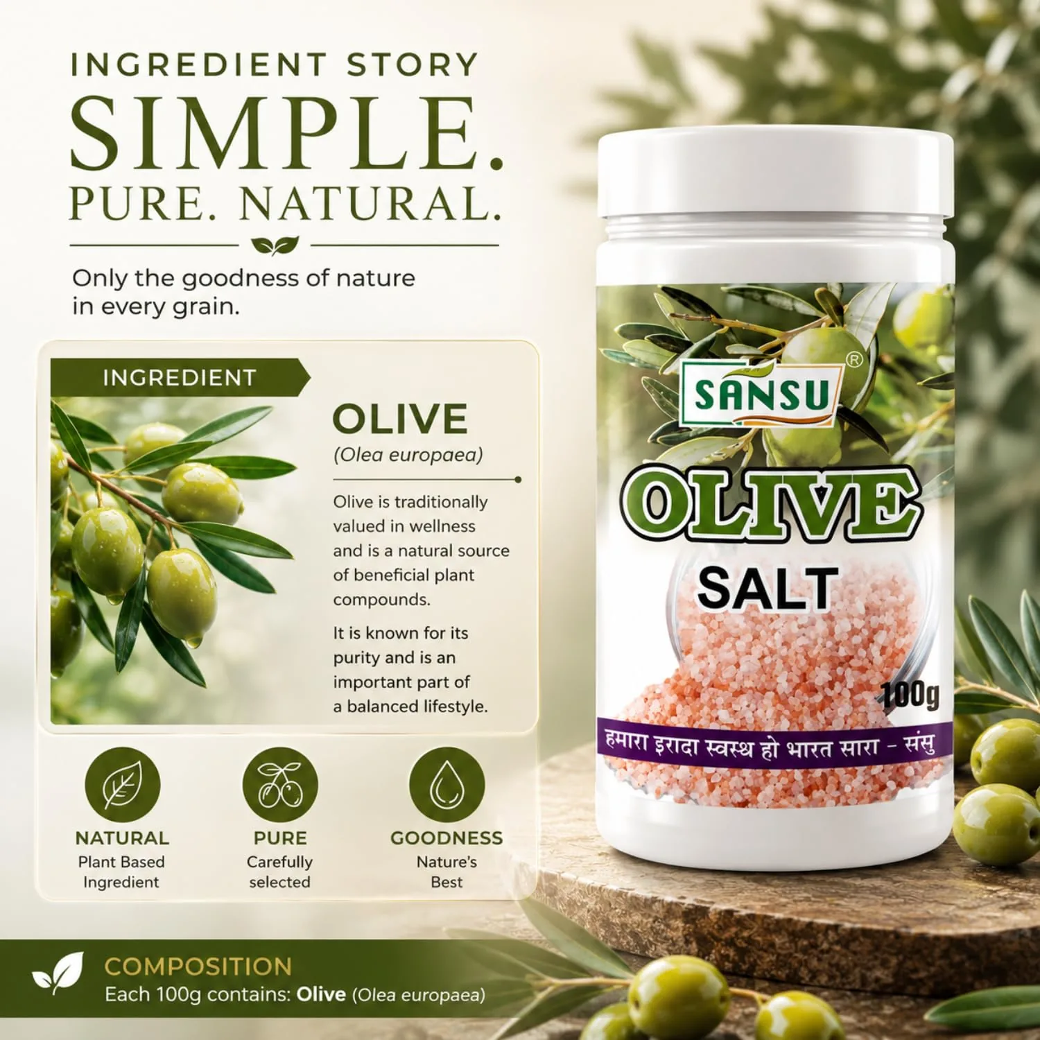 Sansu Olive Salt | Natural Jaitun Ka Namak | Digestive Wellness Support-3
