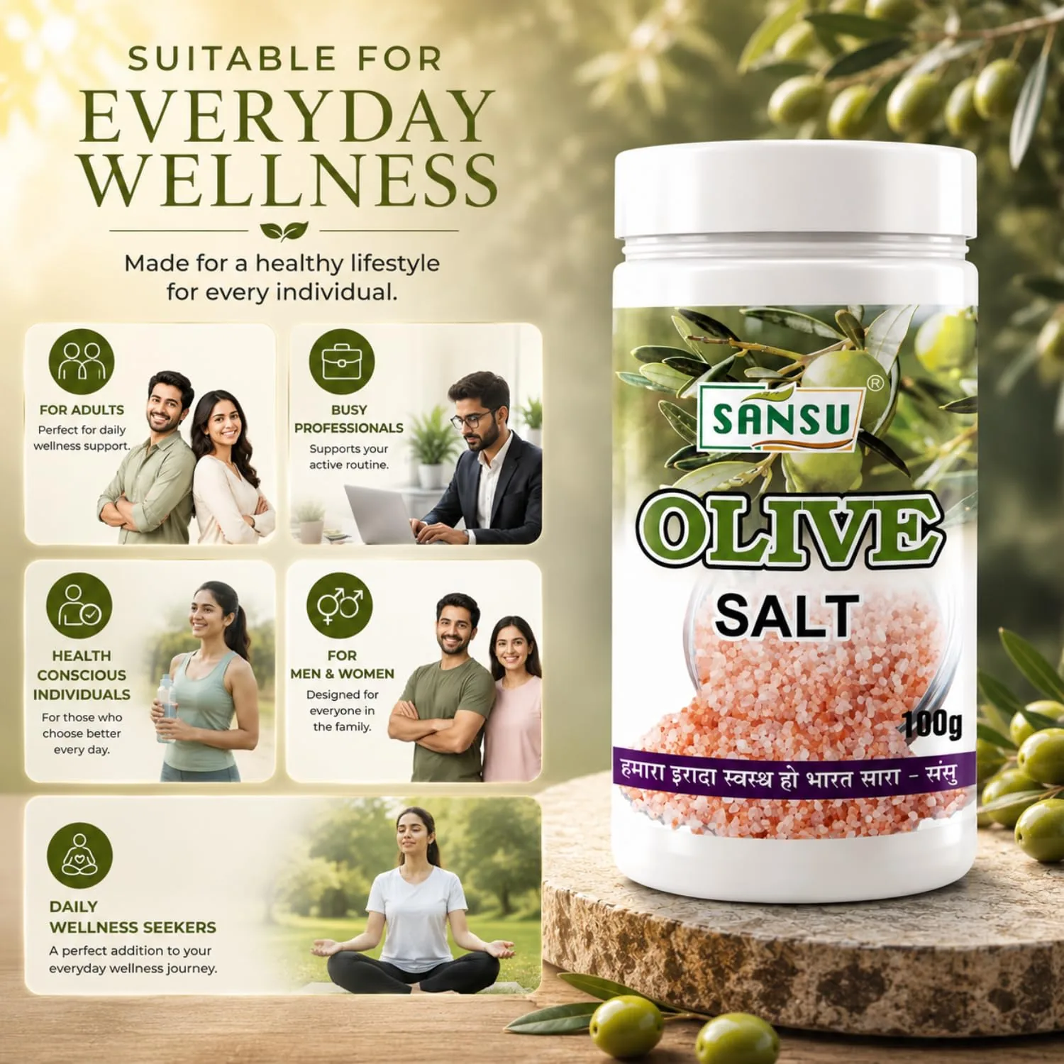 Sansu Olive Salt | Natural Jaitun Ka Namak | Digestive Wellness Support-4