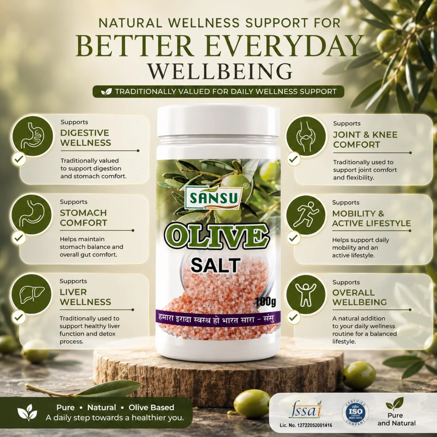 Sansu Olive Salt | Natural Jaitun Ka Namak | Digestive Wellness Support-5