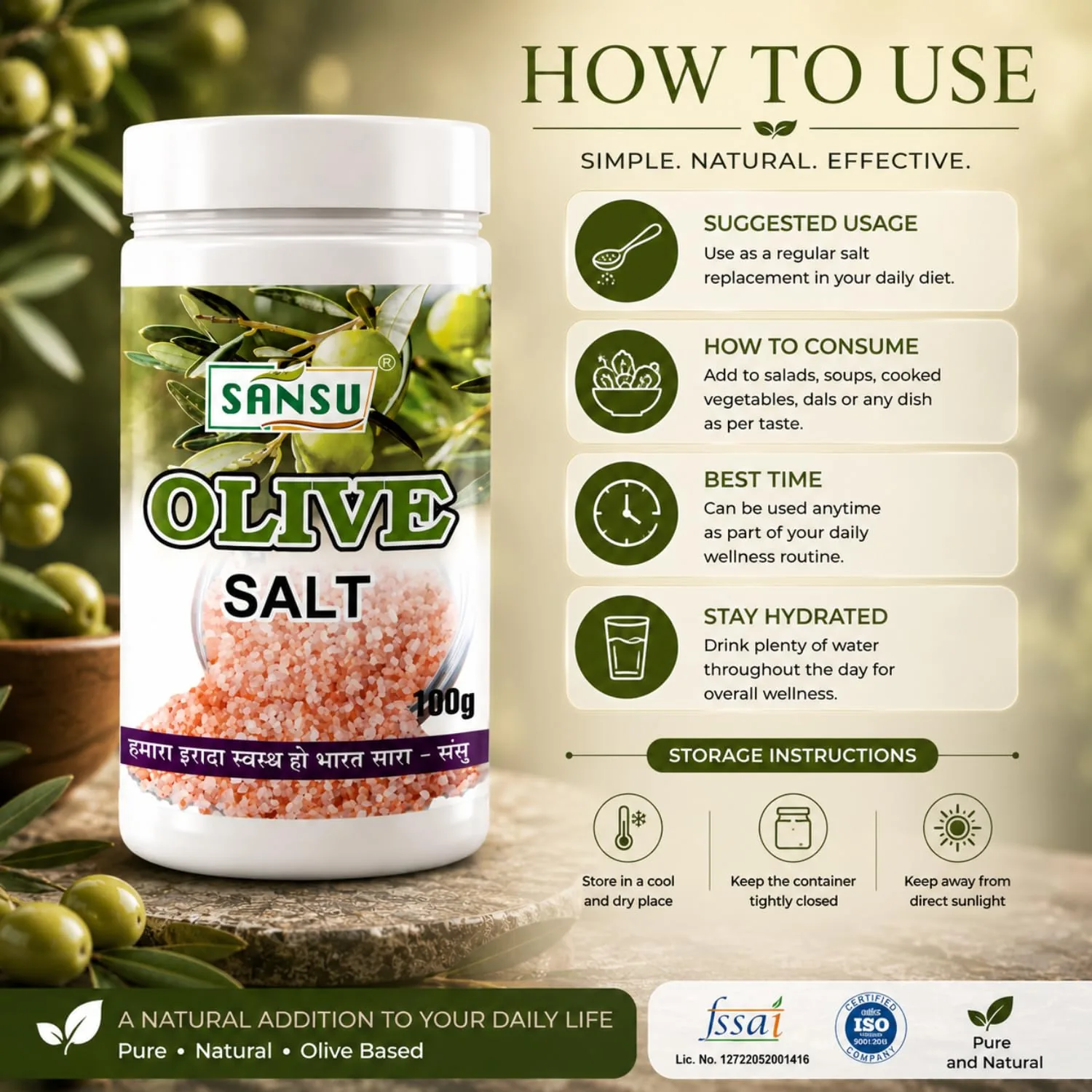 Sansu Olive Salt | Natural Jaitun Ka Namak | Digestive Wellness Support-6