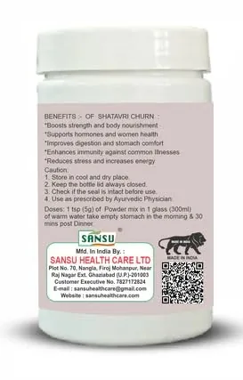 Sansu Shatavari Powder | Pure Ayurvedic Adaptogen | Natural Hormonal & Vitality Support-2