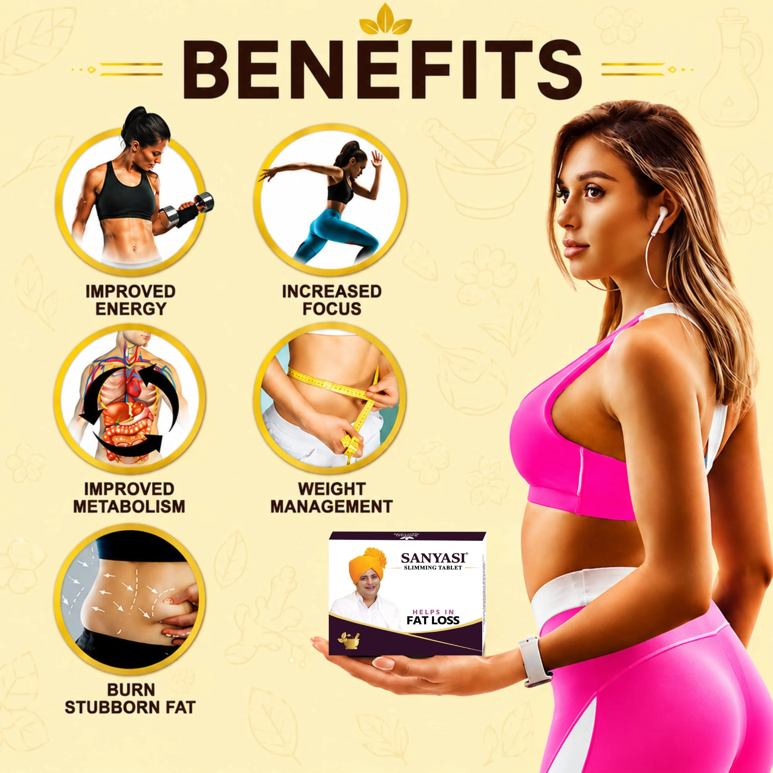 Sanyasi Slimming Tablets | Ayurvedic Weight Loss Supplement | Natural Metabolism Booster-3