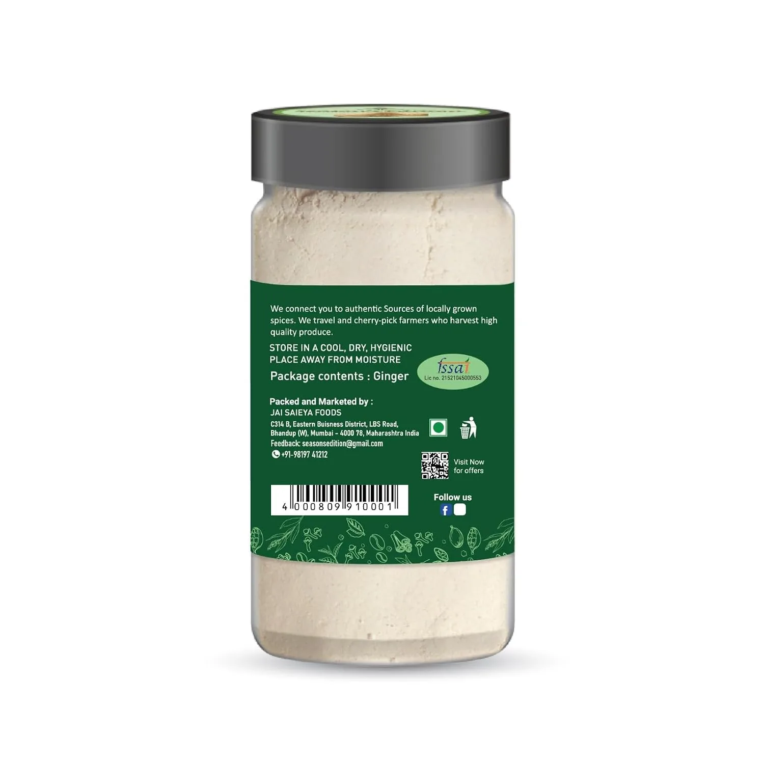 Season's Edition Dried Ginger Powder - Intense Flavour & Aroma
