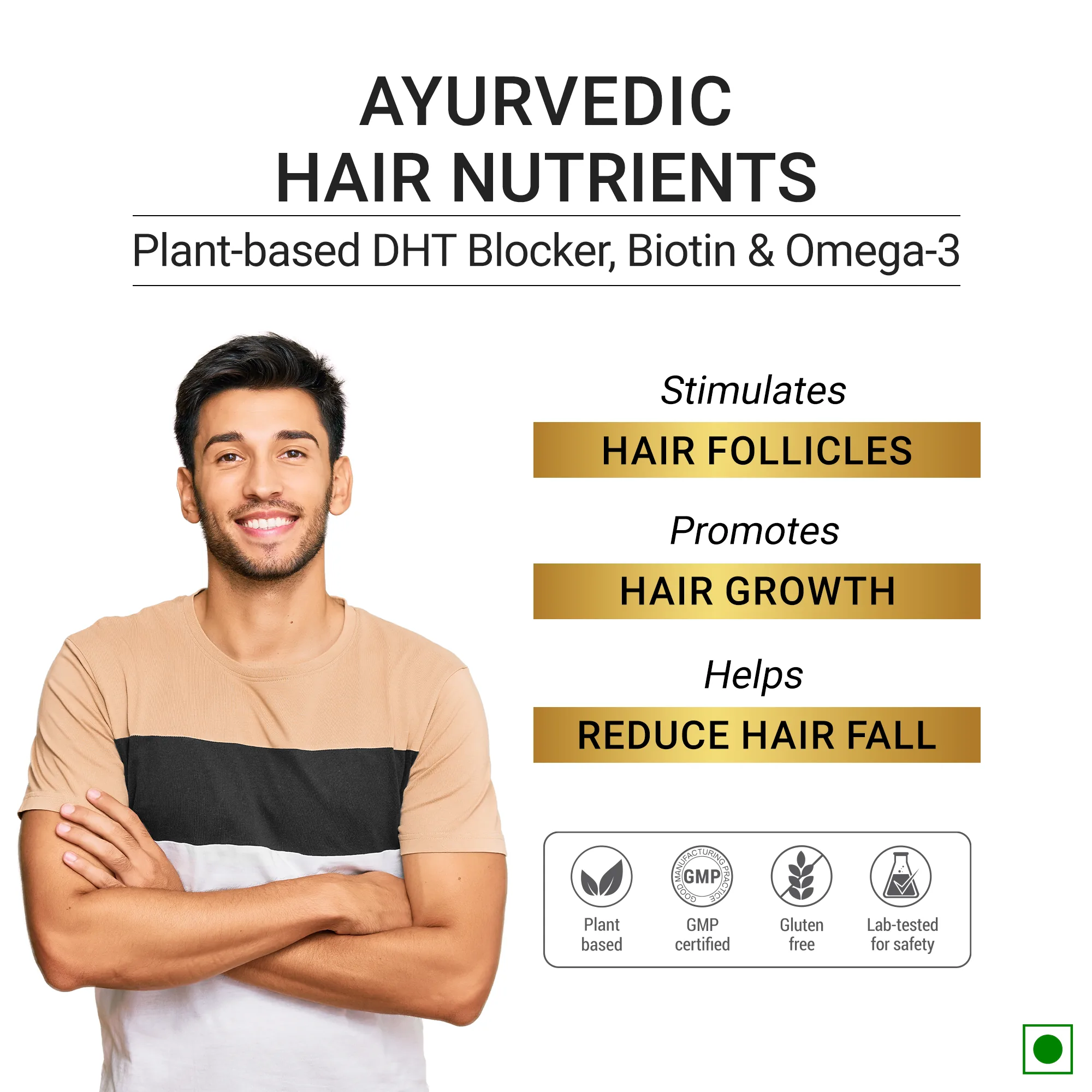 Sesa Ayurvedic Hair Nutrients Capsules | Plant-Based DHT Blocker | Biotin & Omega-3 Hair Fall Control-2