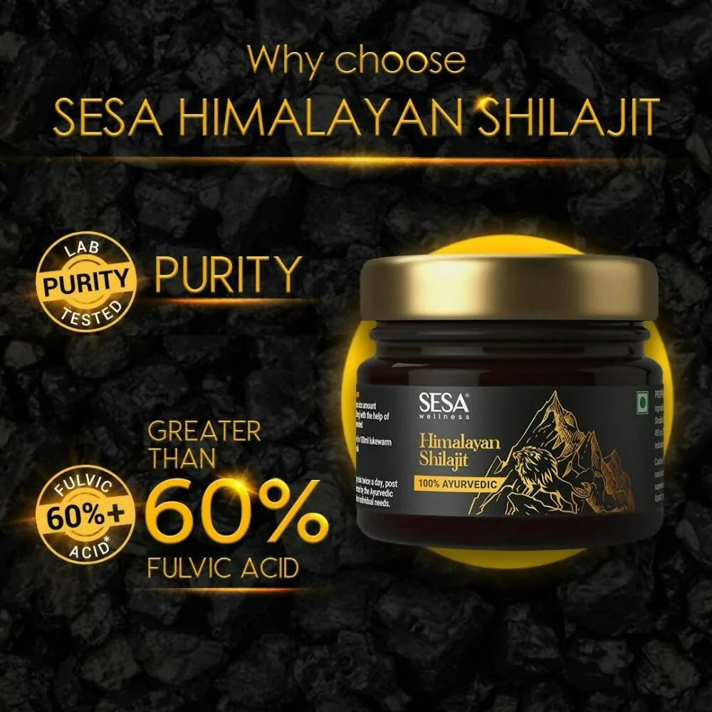 Sesa Wellness Himalayan Shilajit Resin | Pure Ayurvedic Formula | Boosts Stamina & Endurance-5