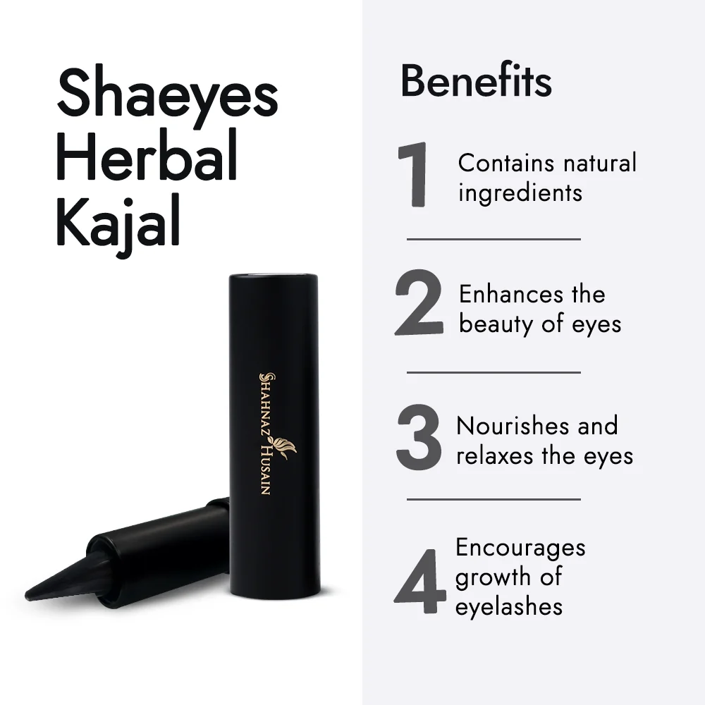 Shahnaz Husain Herbal Kajal Plus | Ayurvedic Eye Definer | Soothing Herbal Formula-1
