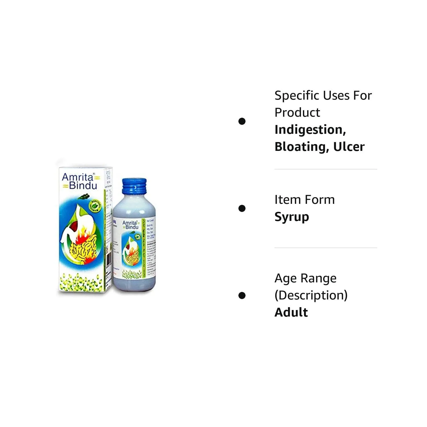 Shankar Pharmacy Amrita Bindu Syrup | Ayurvedic Digestive Care | Relief from Acidity & Gas-3