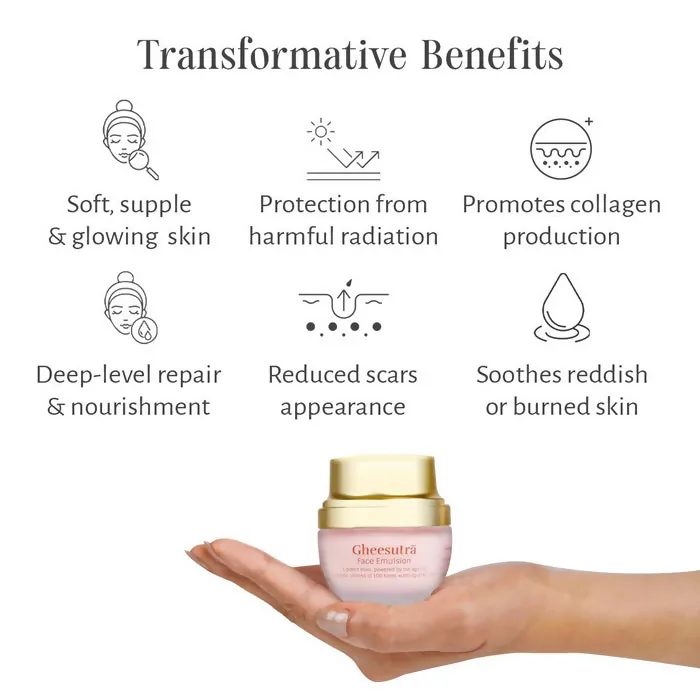 Shankara by Sri Sri Tattva Gheesutra Face Emulsion | Ayurvedic Shata Dhauta Ghrita Moisturizer | Radiant & Firm Skin-6