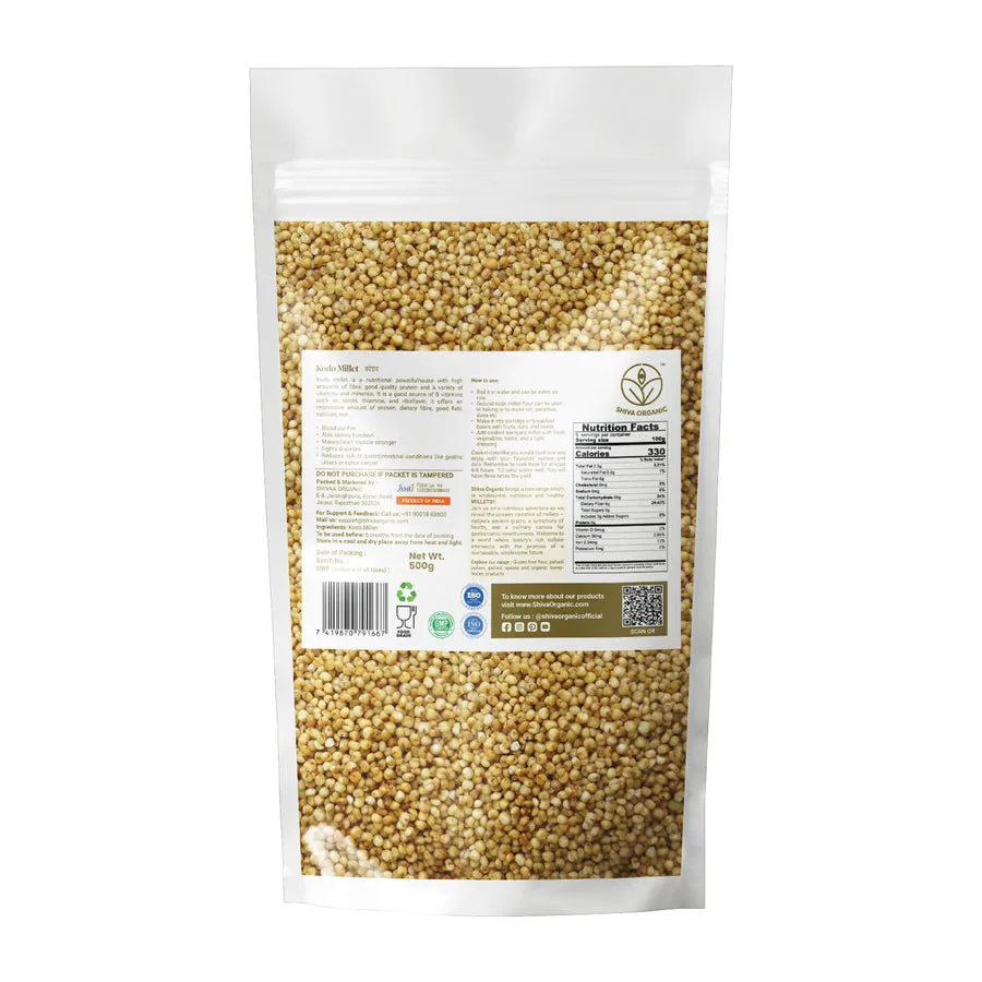 Shiva Organic Kodo Millet | Gluten-Free Ancient Grain | High-Fiber Rice Substitute-2