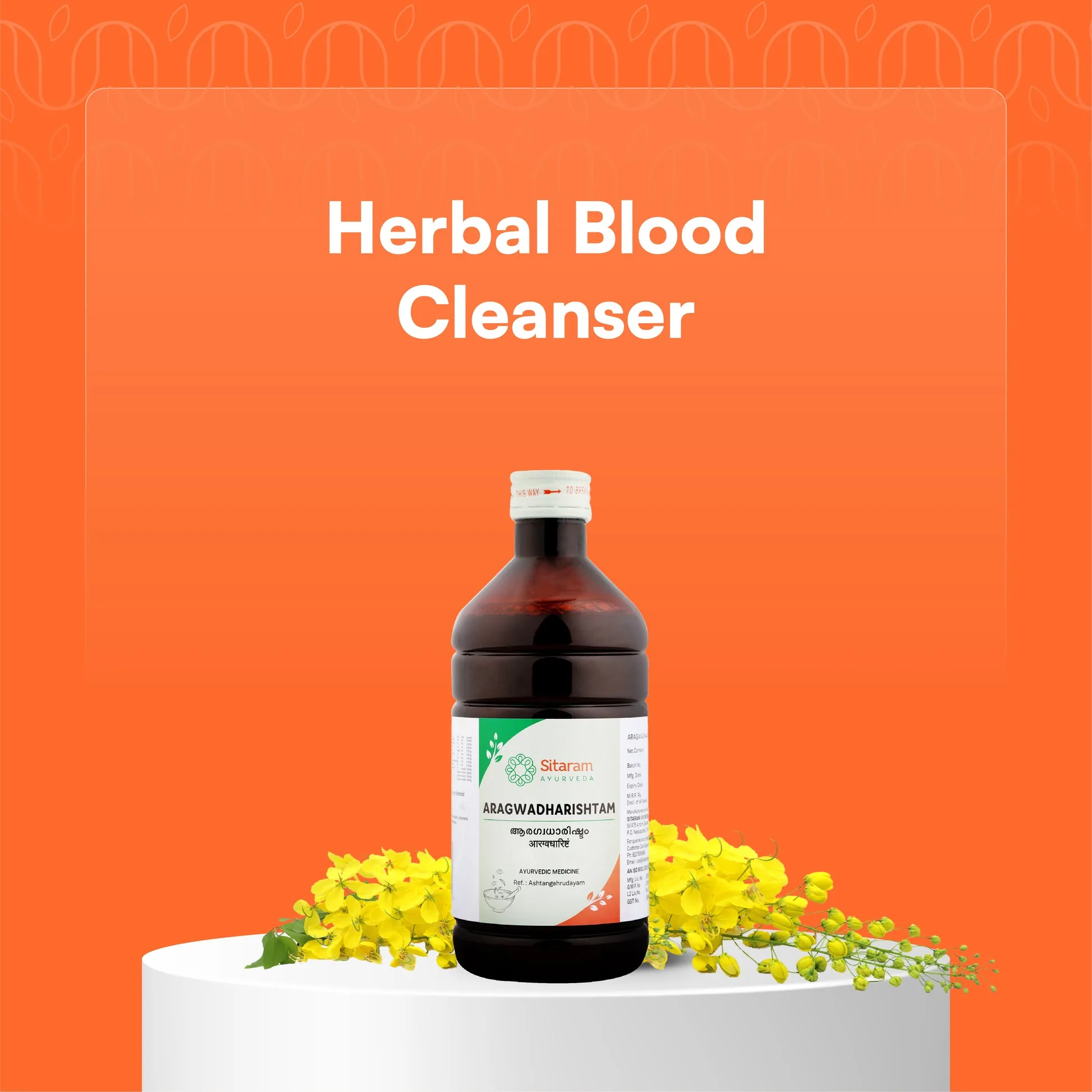 Sitaram Ayurveda Aragwadharishtam Syrup | Natural Skin Tonic | Ayurvedic Blood Purifier-2