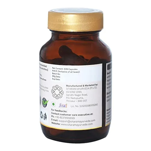 Sitaram Ayurveda Ashwagandha Capsules | Natural Adaptogen for Stress Relief & Stamina-4