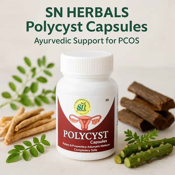 SN Herbals Polycyst Capsules | Ayurvedic Hormonal Balance Supplement | Women's Reproductive Health Support-2